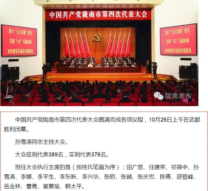 市第四次黨代會勝利閉幕！選出新一屆領(lǐng)導(dǎo)班子