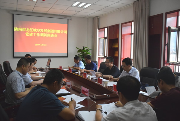 隴南市委常委、組織部部長楊郃調(diào)研指導(dǎo)市龍江城鄉(xiāng)發(fā)展集團(tuán)公司黨建工作
