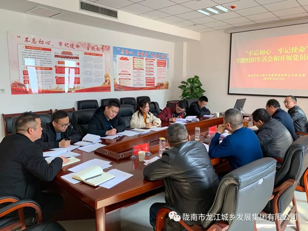 市龍江集團(tuán)黨支部召開“不忘初心、牢記使命”專題組織生活會(huì)和民主評(píng)議黨員會(huì)議